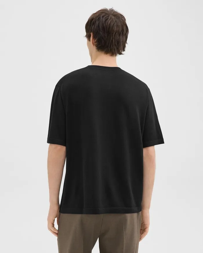 Men TShirts Polos Theory Relaxed Tee In Regal Wool Black