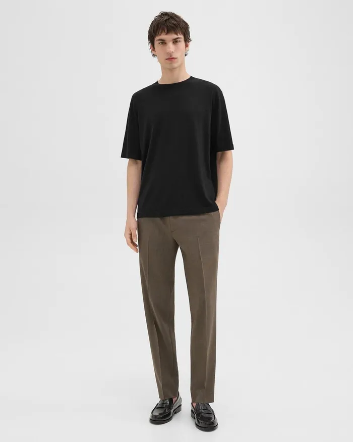 Men TShirts Polos Theory Relaxed Tee In Regal Wool Black