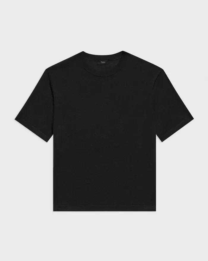 Men TShirts Polos Theory Relaxed Tee In Regal Wool Black