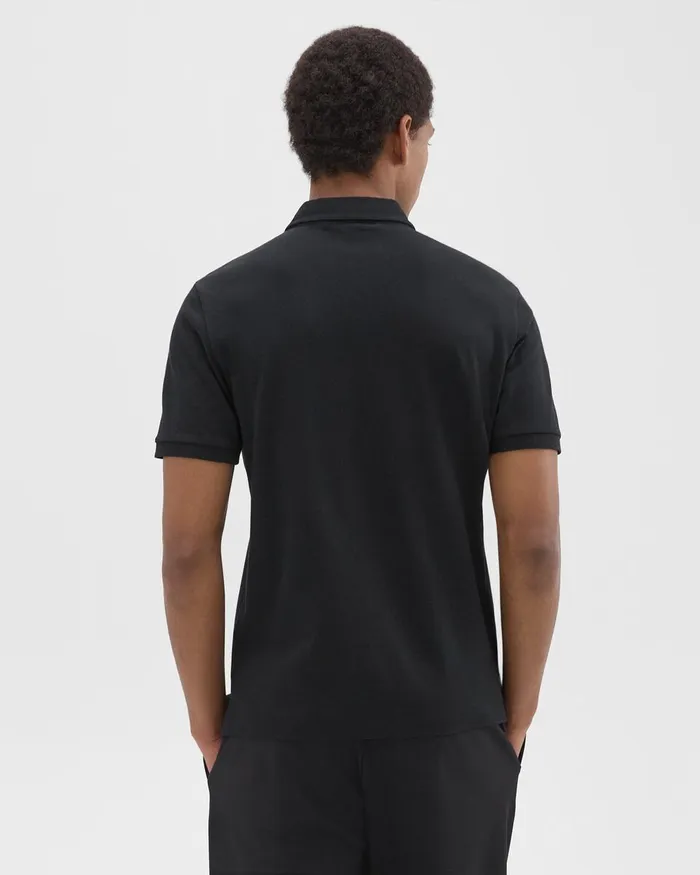 Men TShirts Polos Theory Tailored Polo Shirt In Function Piqueacute Black