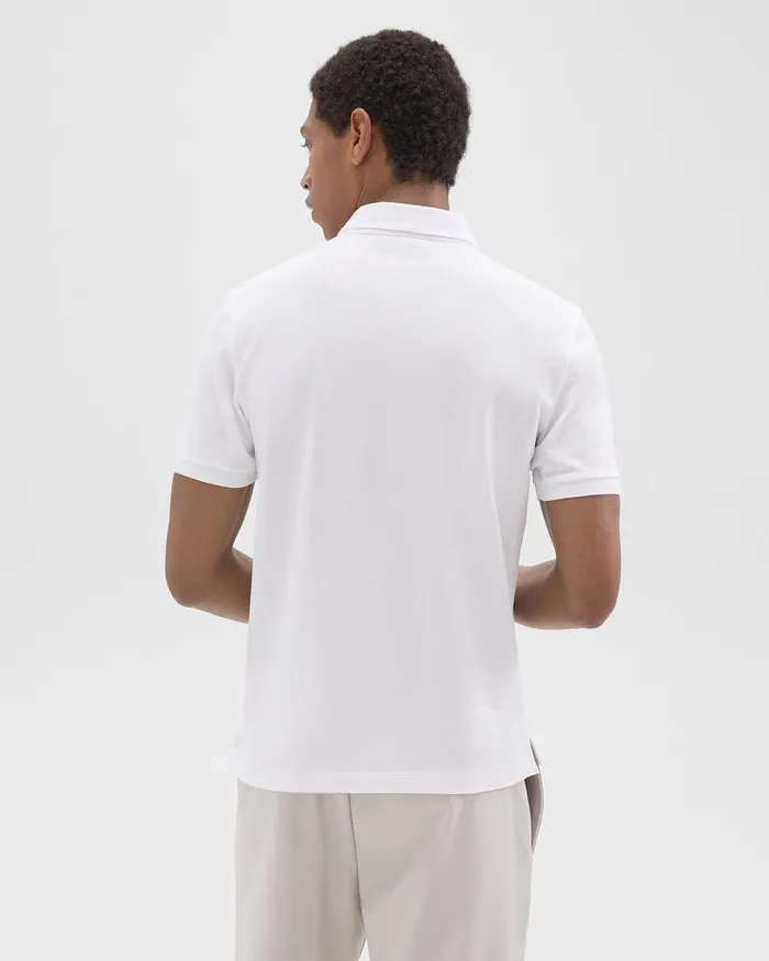 Men TShirts Polos Theory Tailored Polo Shirt In Function Piqueacute White