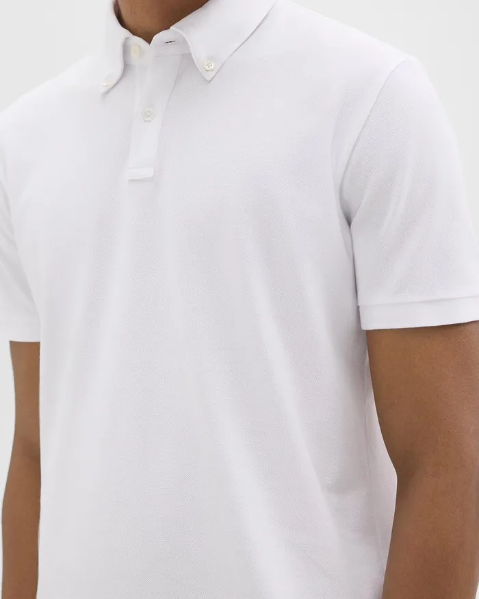 Men TShirts Polos Theory Tailored Polo Shirt In Function Piqueacute White