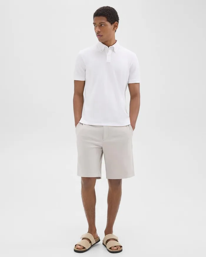 Men TShirts Polos Theory Tailored Polo Shirt In Function Piqueacute White