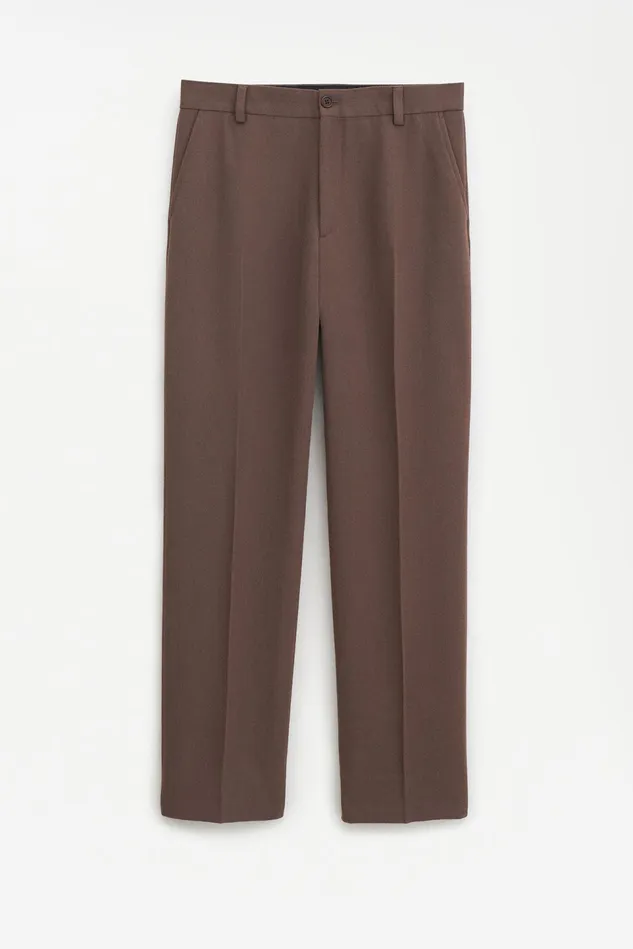 Men Tapered Tailored Trousers Dark Driftwood Filippa K Tailoring