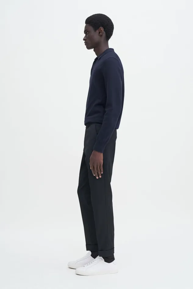 Men Terry Cropped Trousers Black Filippa K Trousers