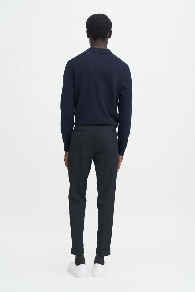 Men Terry Cropped Trousers Black Filippa K Trousers