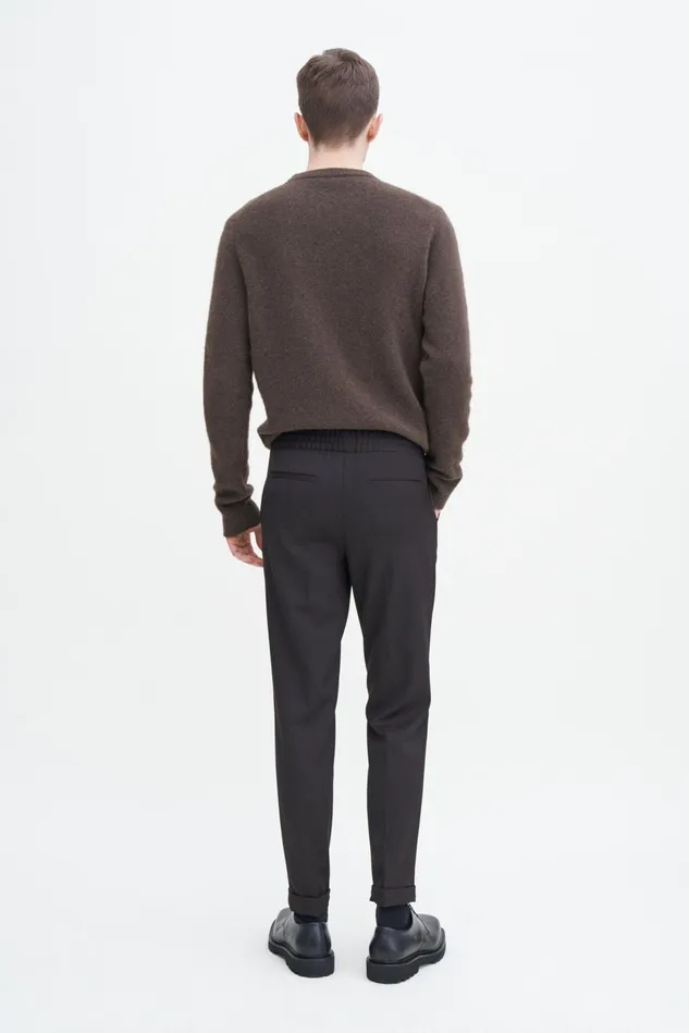 Men Terry Cropped Trousers Dark Brown Filippa K Trousers