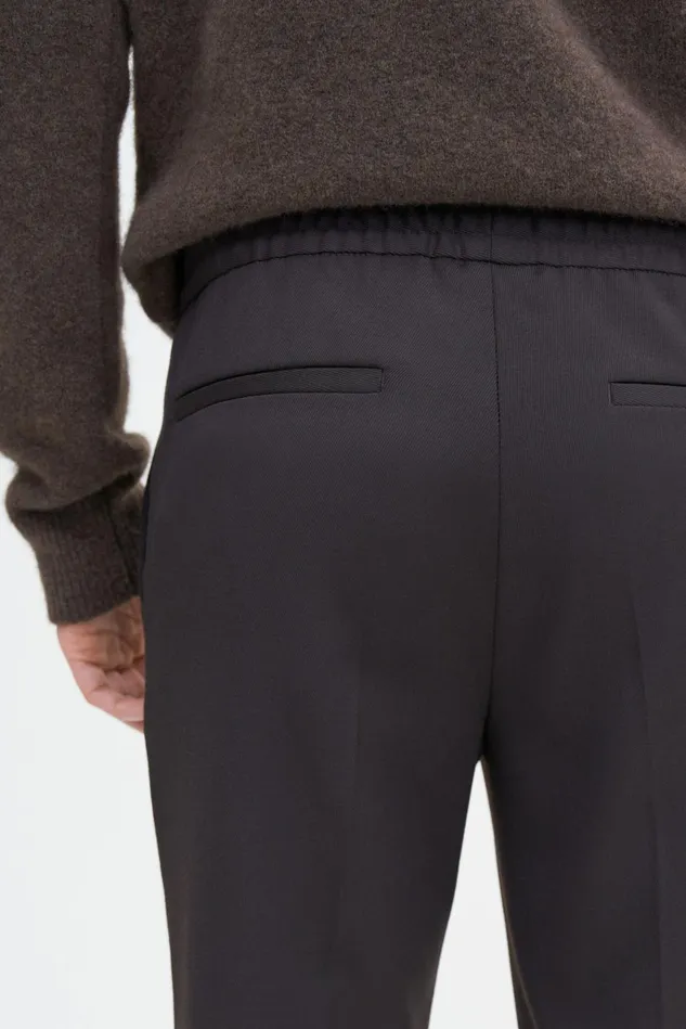 Men Terry Cropped Trousers Dark Brown Filippa K Trousers