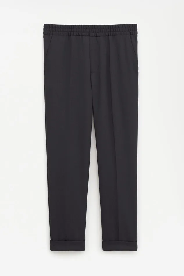 Men Terry Cropped Trousers Dark Brown Filippa K Trousers