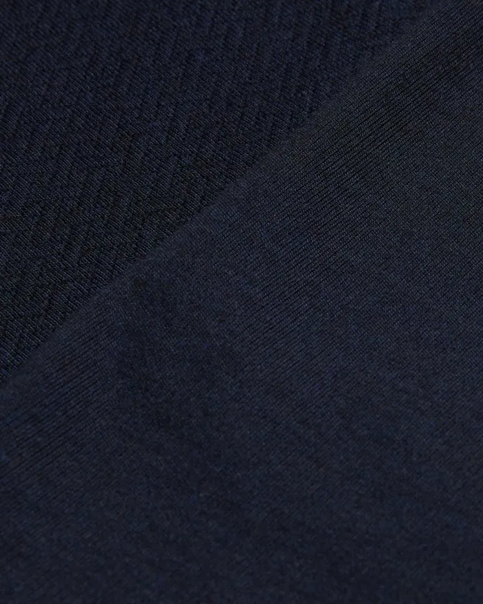 Men TOLTI 8211 Quilted Jersey Half Zip Jumper Navy Ted Baker Tops