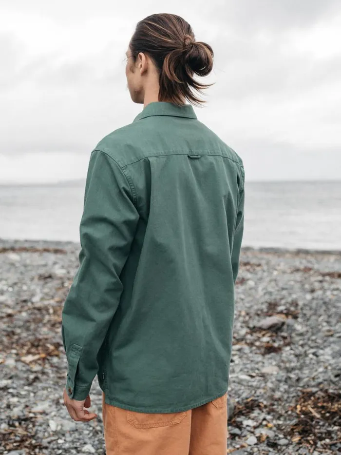 Men Tonkin Work Shirt Pine Shadow Finisterre Shirts