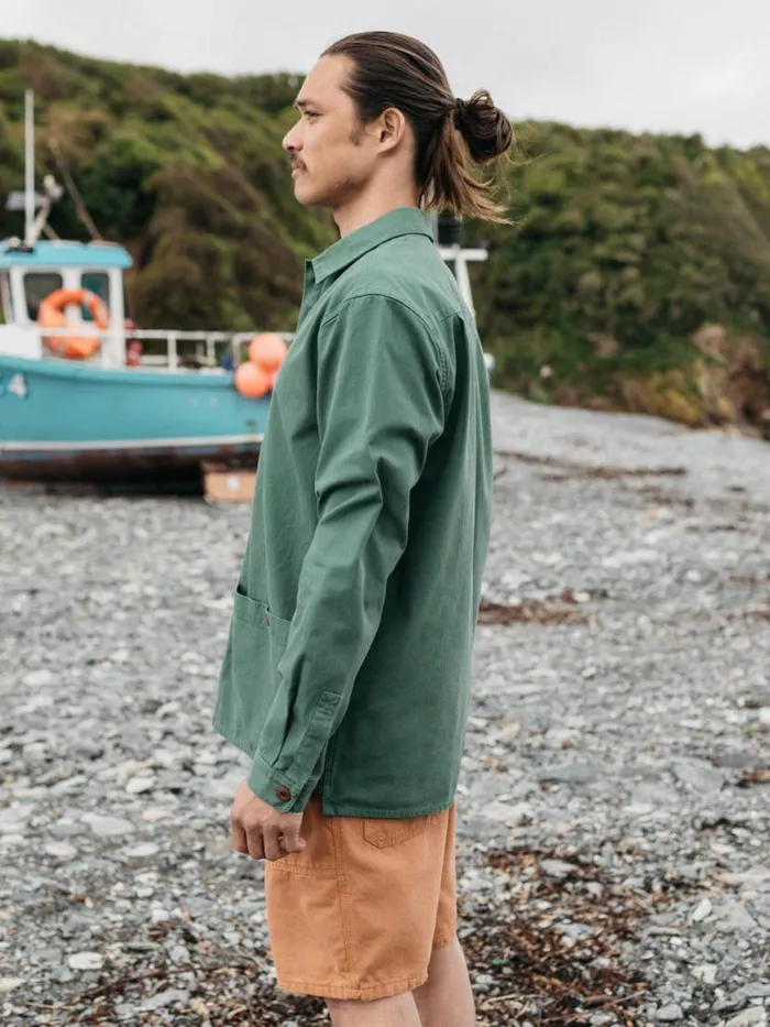 Men Tonkin Work Shirt Pine Shadow Finisterre Shirts
