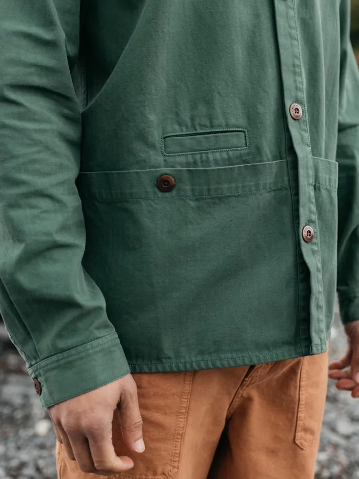 Men Tonkin Work Shirt Pine Shadow Finisterre Shirts
