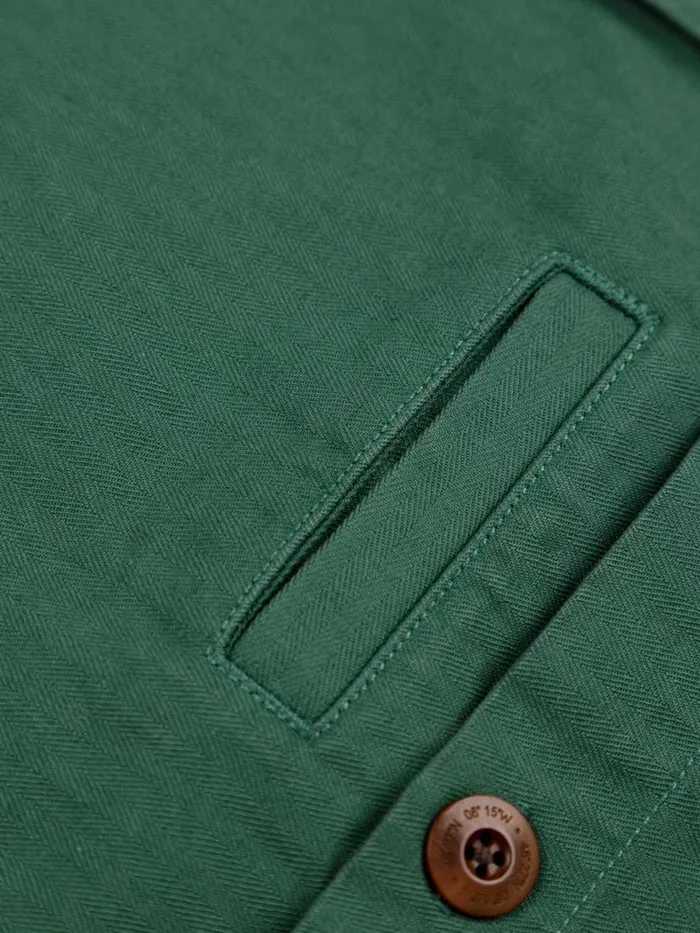 Men Tonkin Work Shirt Pine Shadow Finisterre Shirts