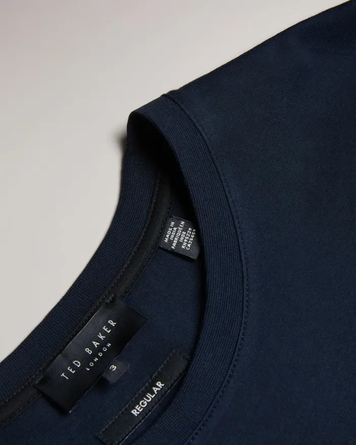 Men TYWINN 8211 Short Sleeve Regular Fit Plain Tshirt Navy Ted Baker Tops
