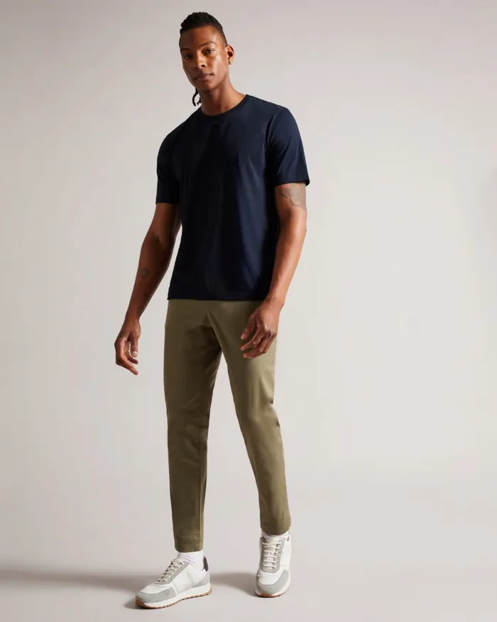 Men TYWINN 8211 Short Sleeve Regular Fit Plain Tshirt Navy Ted Baker Tops