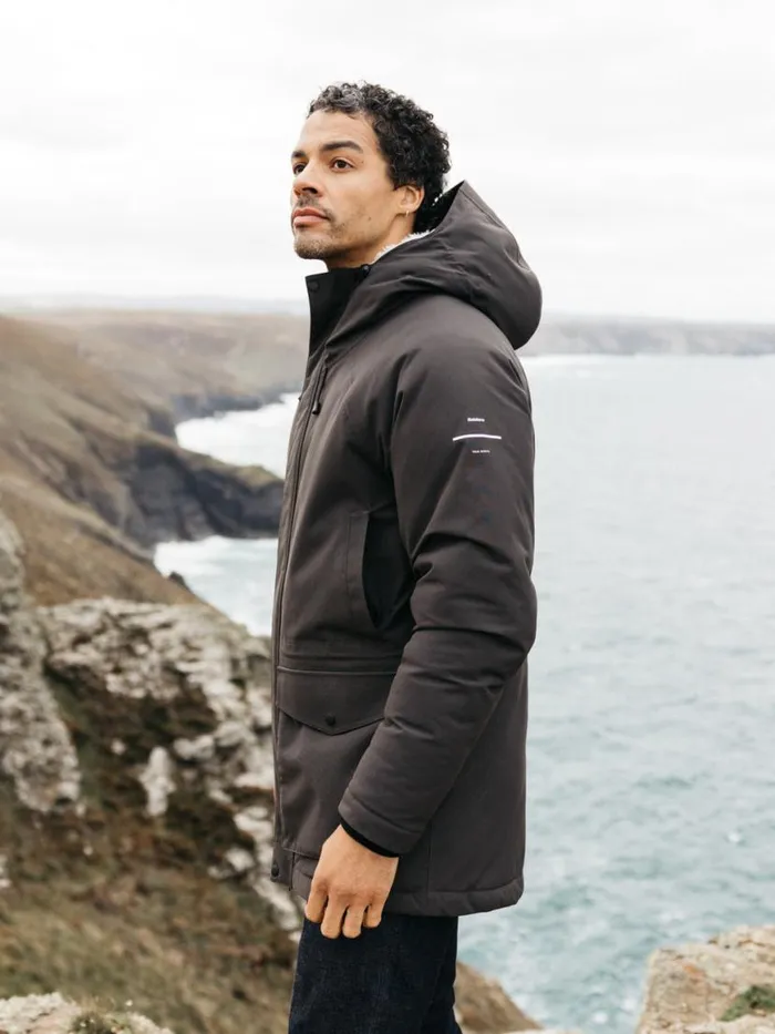 Men Vellus Parka Jacket Raven Finisterre Jackets Coats and Gilets