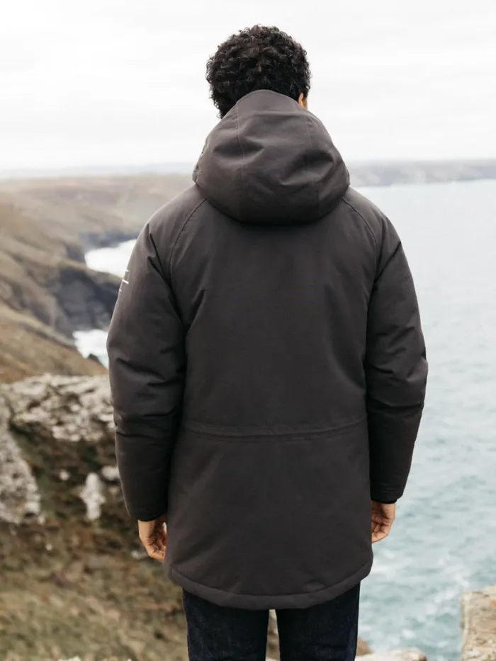 Men Vellus Parka Jacket Raven Finisterre Jackets Coats and Gilets