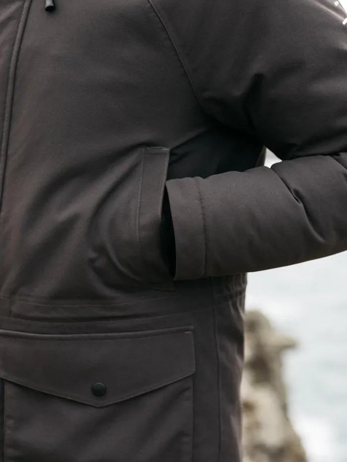 Men Vellus Parka Jacket Raven Finisterre Jackets Coats and Gilets