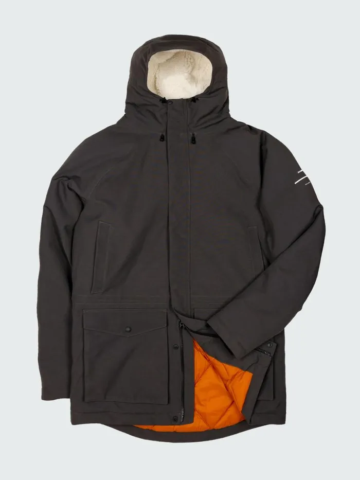 Men Vellus Parka Jacket Raven Finisterre Jackets Coats and Gilets