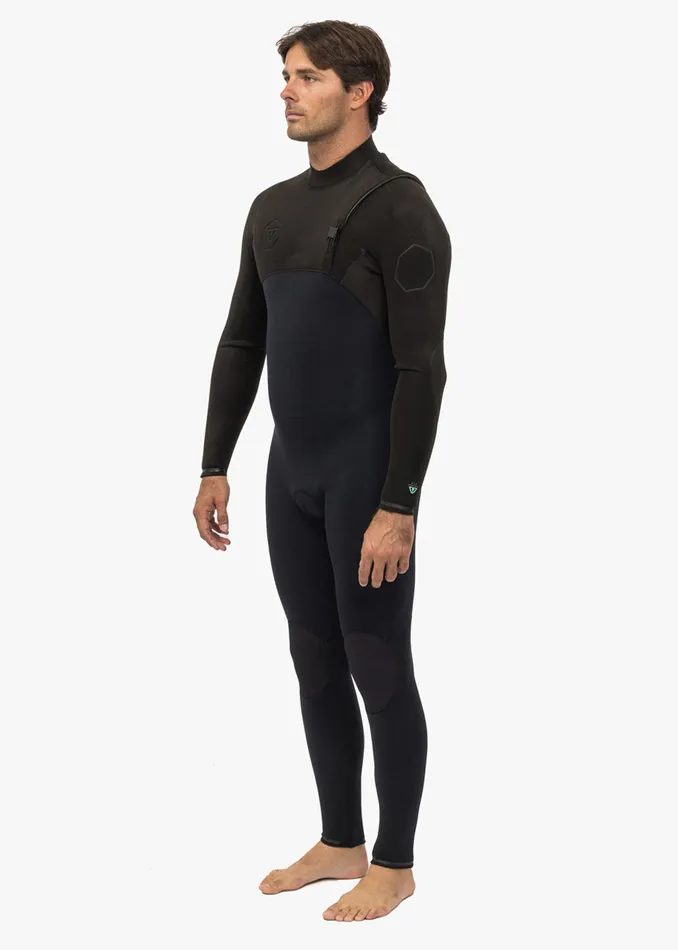 Men Vissla High Seas II 32 Full Chest Zip Wetsuit Stealth High Seas Wetsuits