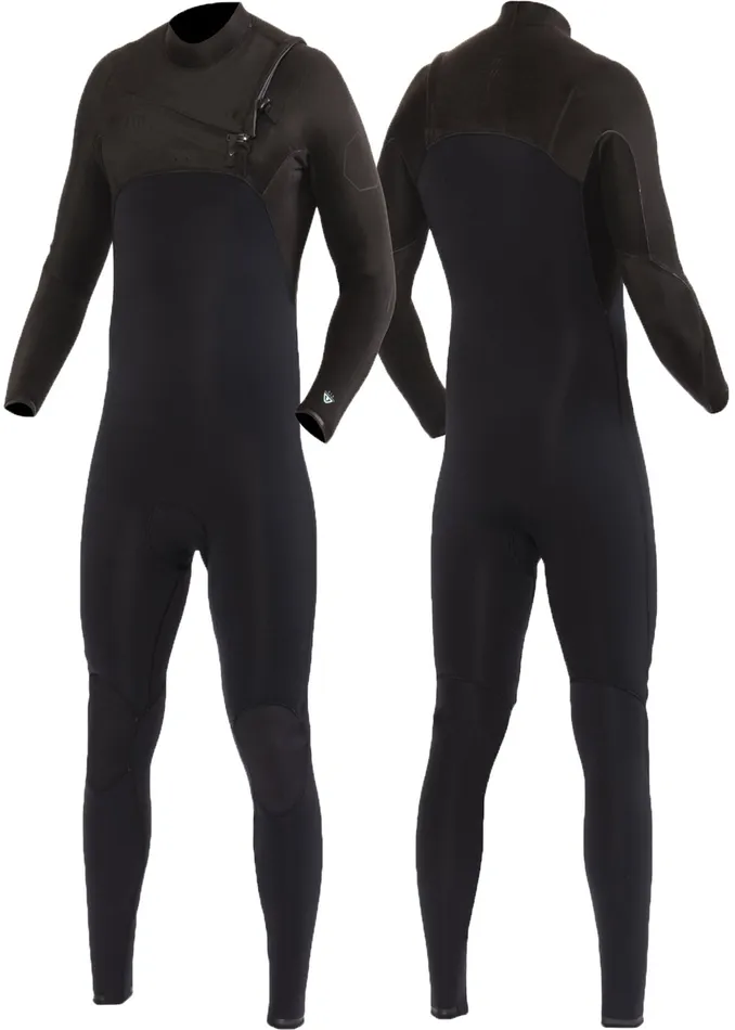 Men Vissla High Seas II 32 Full Chest Zip Wetsuit Stealth High Seas Wetsuits