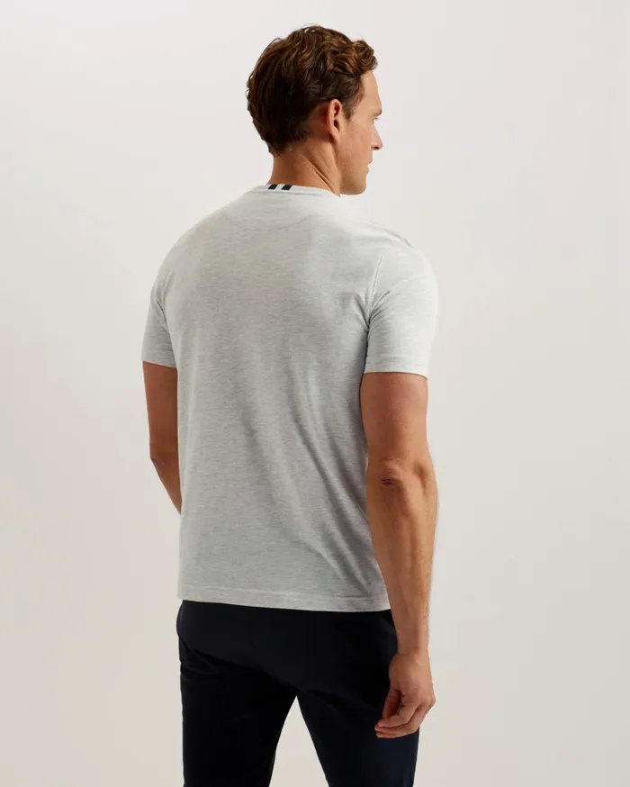 Men WISKIN 8211 Branded Regular Fit TShirt Greymarl Ted Baker Tops Men WISKIN 8211 Branded Regular Fit TShirt Greymarl Ted Baker Tops