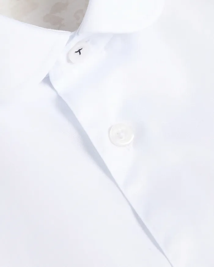Men WITFOR 8211 Long Sleeve Rounded Collar Shirt White Ted Baker Shirts