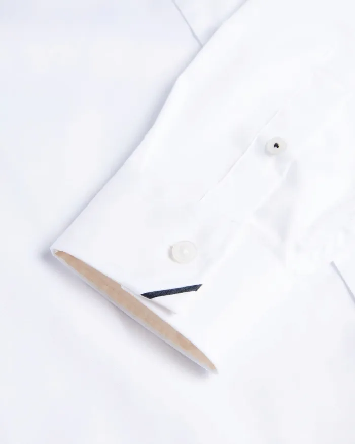 Men WITFOR 8211 Long Sleeve Rounded Collar Shirt White Ted Baker Shirts