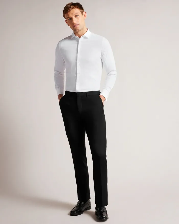Men WITREE 8211 Long Sleeve Shirt White Ted Baker Shirts