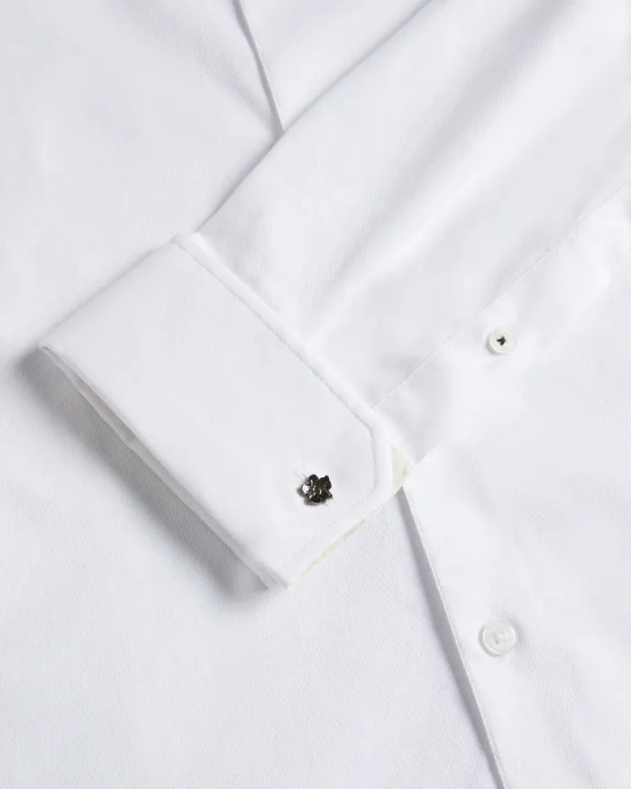 Men WITREE 8211 Long Sleeve Shirt White Ted Baker Shirts