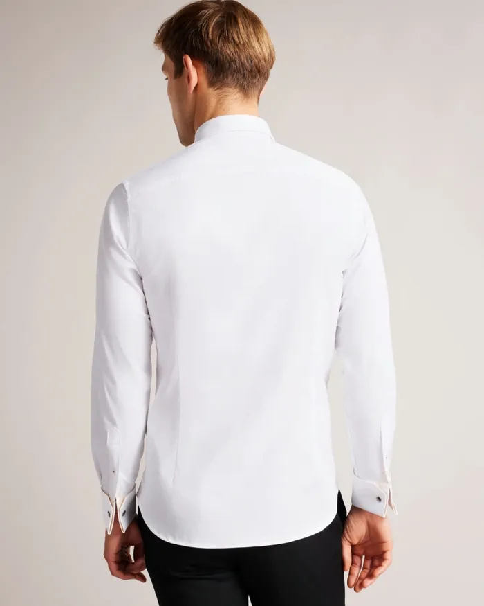 Men WITREE 8211 Long Sleeve Shirt White Ted Baker Shirts