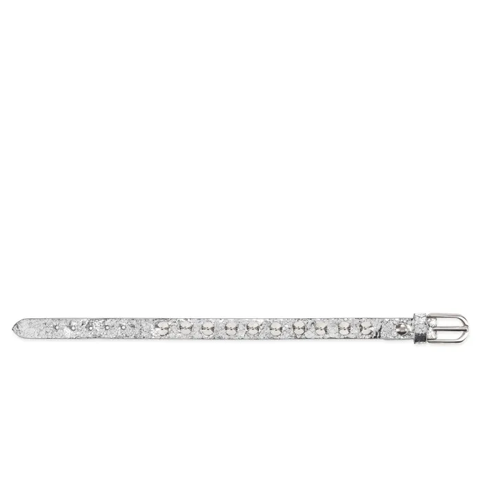 MenWomen Cabata Bracelet 8211 Manoir Specchio Leather And Spikes 8211 Silver Christian Louboutin Bracelets