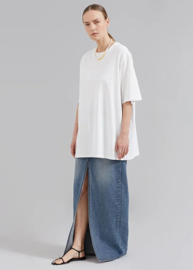 MenWomen Faro Boxy Tee 8211 White The Frankie Shop Tops