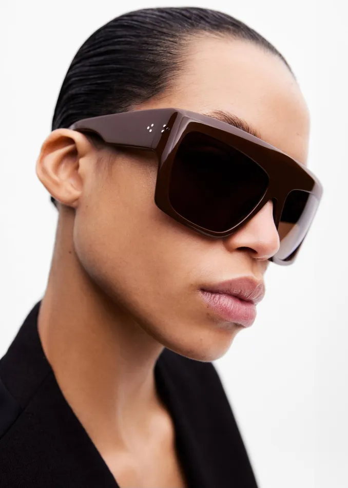 MenWomen Port Tanger Hal Sunglasses 8211 Alkakaw AcetateTobacco Lens The Frankie Shop