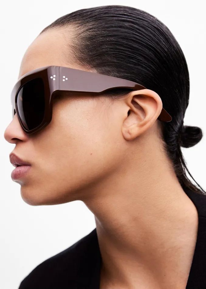 MenWomen Port Tanger Hal Sunglasses 8211 Alkakaw AcetateTobacco Lens The Frankie Shop