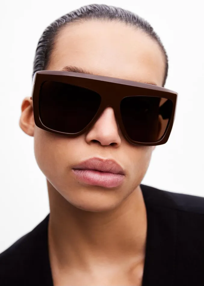 MenWomen Port Tanger Hal Sunglasses 8211 Alkakaw AcetateTobacco Lens The Frankie Shop