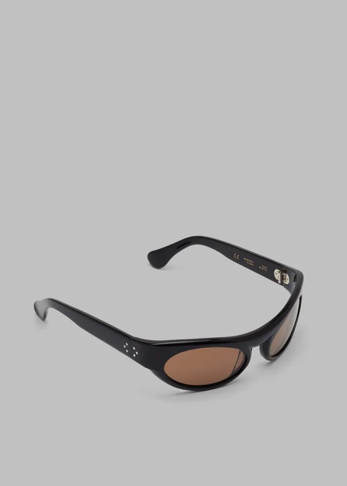 MenWomen Port Tanger Touba Sunglasses 8211 Black AcetateTobacco Lens The Frankie Shop