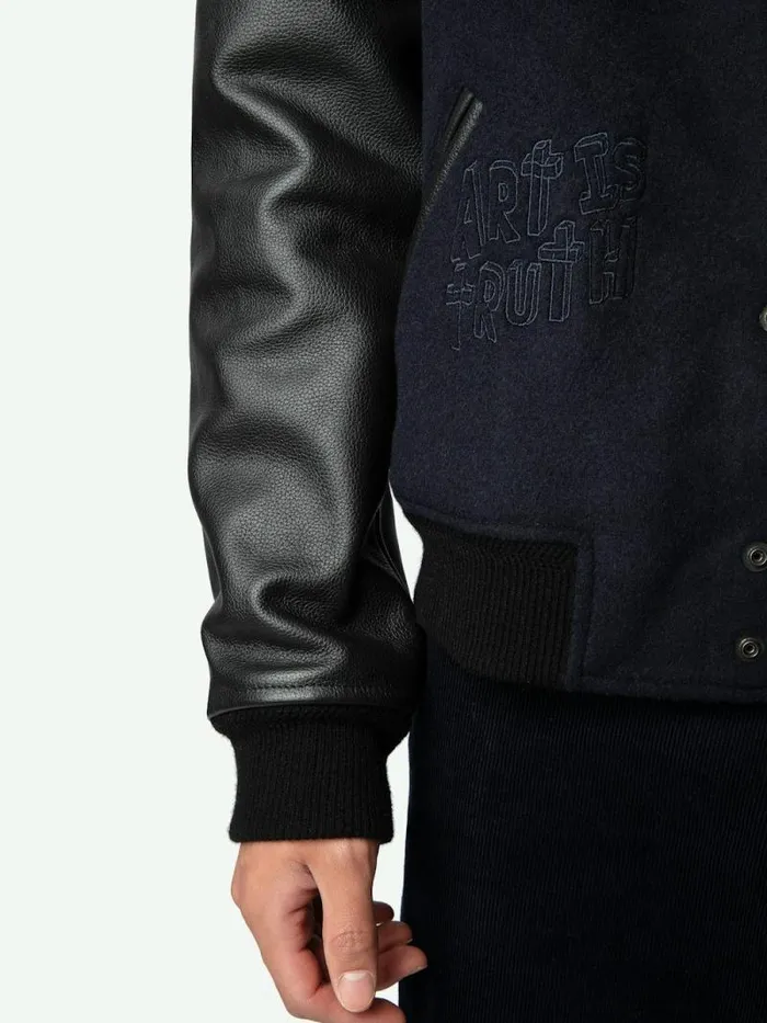 Men Zadig and Voltaire Jackets and Coats Birdieh Bomber Jacket Encre Men Zadig and Voltaire Jackets and Coats Birdieh Bomber Jacket Encre