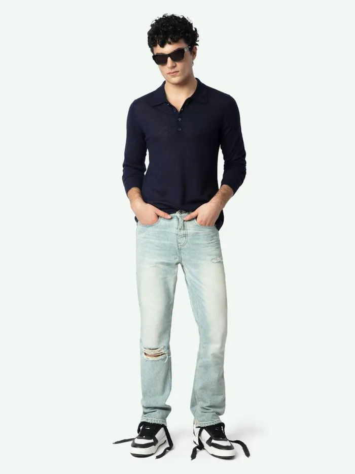 Men Zadig and Voltaire Sweaters and Cardigans Dimi Cashmere Sweater Encre