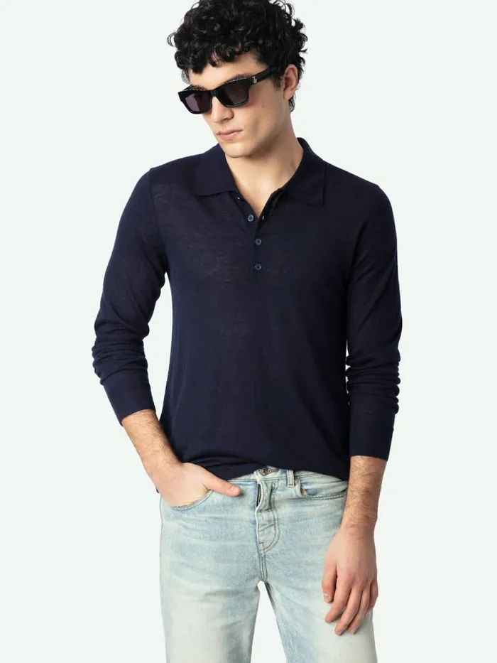 Men Zadig and Voltaire Sweaters and Cardigans Dimi Cashmere Sweater Encre