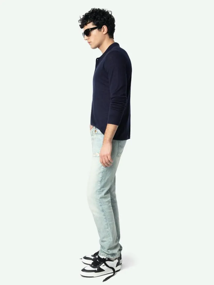 Men Zadig and Voltaire Sweaters and Cardigans Dimi Cashmere Sweater Encre