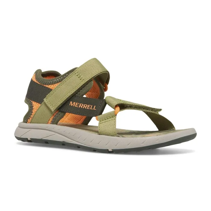 Merrell Big Kahuna Web Sandal 20 Oliveorange Kids Sandals