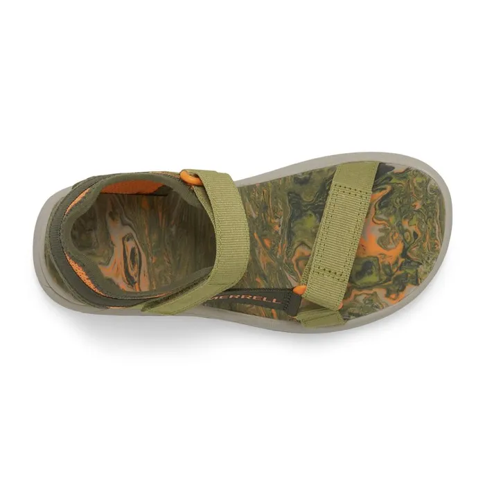 Merrell Big Kahuna Web Sandal 20 Oliveorange Kids Sandals