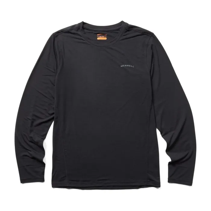Merrell Everyday Long Sleeve Tee With Tencel Black Men Tops