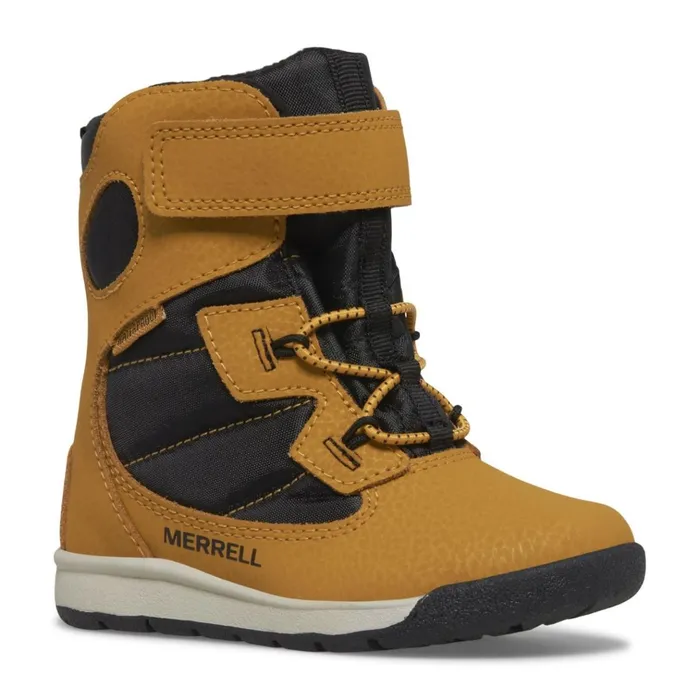 Merrell Little Snow Bank Jr Waterproof Boot Wheatblack Kids Winter Boots