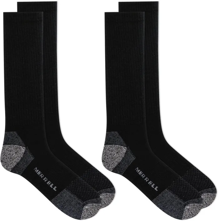 Merrell Rugged Steel Toe Crew Sock 2 Pack Black MenWomen Socks