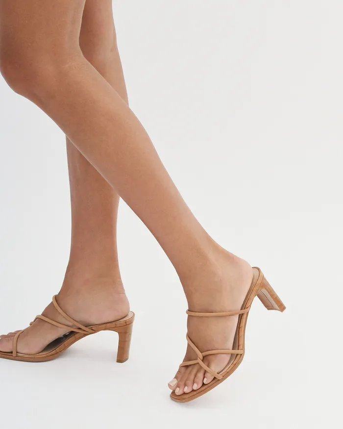 MID SANDALS jomercer Women Novi mid heel sandals tan leather
