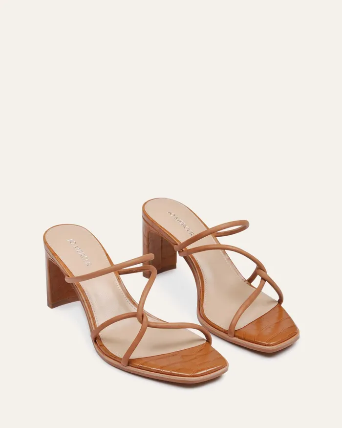 MID SANDALS jomercer Women Novi mid heel sandals tan leather