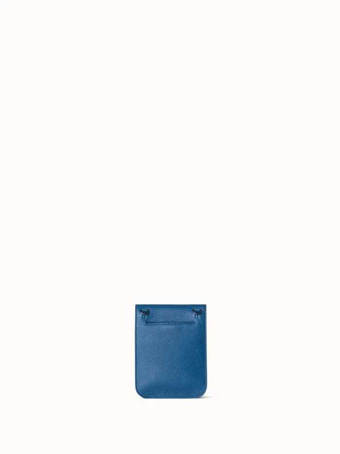 Mini Anouk Messenger Bag In Cervocalf Leather Pacific Denim Women Akris Mini Bags